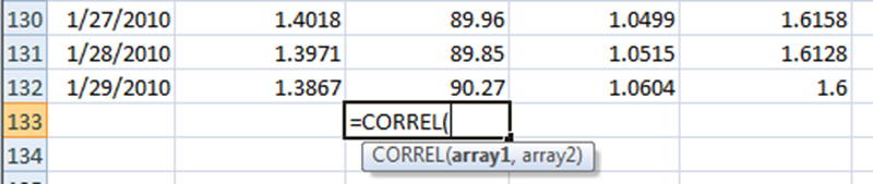 Currency Correlation：相关函数