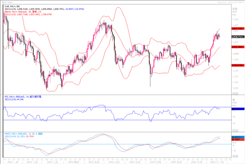 20211119—黄金多头乏力窄幅震荡