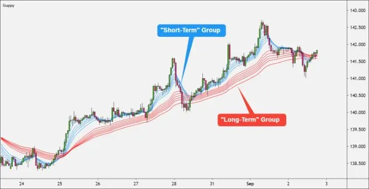 如何使用 Guppy 多重移动平均线 (GMMA) 进行趋势交易？