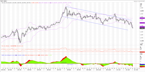 20210302—黄金回踩确认下跌 1700大关岌岌可危